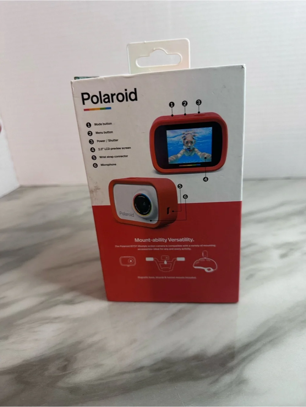 Polaroid Red and White Digital Action Camera